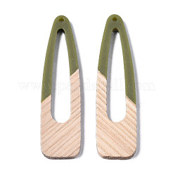 Gros pendentifs en résine et bois&nbsp;RESI-T035-16A