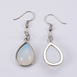 Synthetische opalite baumeln ohrringe&nbsp;EJEW-F133-02A