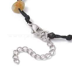 4 bracciale di perline intrecciate con perline di pietre preziose naturali e sintetiche e perline di conchiglia di ciprea&nbsp;BJEW-JB11834