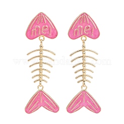 Esmalte de aleación colgante aretes&nbsp;EJEW-Z140-01G