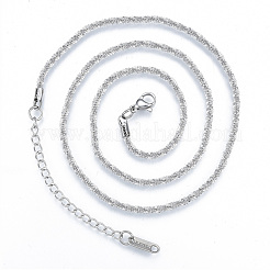 Collier en acier inoxydable 304 anti-ternissement pour hommes et femmes&nbsp;NJEW-N052-01P
