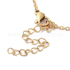 Placcatura ionica (ip) 304 acciaio inossidabile catena cavo bowknot ciondolo collane&nbsp;NJEW-Z041-02G-01