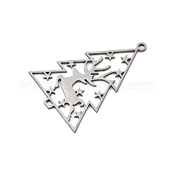Pendentifs de Noël en acier inoxydable 201&nbsp;STAS-C156-01O-P