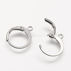 Boucles d'oreilles à levier en acier inoxydable chirurgical 316&nbsp;STAS-F041-47-P