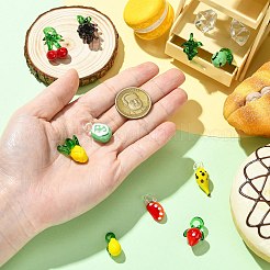 10pcs 10 Arten handgemachte Bunte Malerei-Anhänger&nbsp;LAMP-CJ0002-70