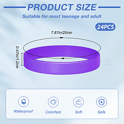 24 Stück Wort Silikonschnur Armband&nbsp;BJEW-CN0001-21