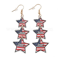 USA 250. Jubiläum Sternförmige Ohrhänger aus Acryl und Eisenlegierung&nbsp;AC-CBA5A8B-01G