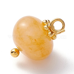 Breloques de jade topaze naturelle&nbsp;PALLOY-JF01092-03