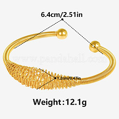 Elegantes brazaletes de acero inoxidable 304 con alambre de resorte&nbsp;XA6036-2