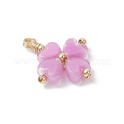 Acrylique avec pendentifs en laiton&nbsp;PALLOY-JF04136-01