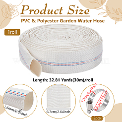 1 rouleau de tuyau d'arrosage en PVC et polyester&nbsp;AJEW-BC0011-18B
