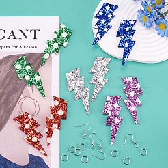 Kits de fabrication de boucles d'oreilles pendantes en imitation cuir&nbsp;DIY-TA0010-70A