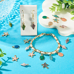 Colgantes de esmalte de aleación 13pcs&nbsp;ENAM-TADJ0001-02