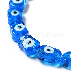 Fatti a mano in vetro murano male occhio fili di perline&nbsp;LAMP-G154-02B