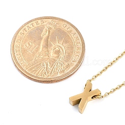 Colliers pendentifs en acier inoxydable 304 avec placage ionique (IP)&nbsp;NJEW-R050-01G-24