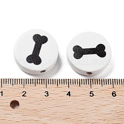 Perles en bois sur le thème du chien&nbsp;WOOD-M011-04A-01