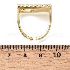Offene Manschettenringe aus Messing für Damen&nbsp;RJEW-F215-10G