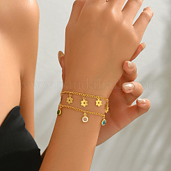 Bracciali multifilo con catena a maglie in ottone&nbsp;EC2222