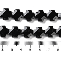 Natürlich gefärbte und erhitzte schwarze Onyxperlenstränge&nbsp;G-K357-C06-01