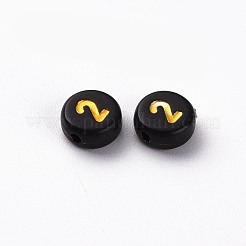 Undurchsichtigen schwarzen Acryl-Perlen&nbsp;MACR-T038-15