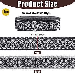 Vintage-Jacquard-Polyesterband&nbsp;OCOR-WH0109-341B