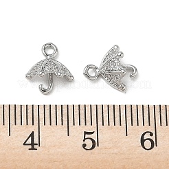 Ciondoli in ottone zirconi chiari micro pavé&nbsp;KK-P355-05P