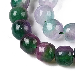 Chapelets de perles en jade blanc naturel teinté&nbsp;G-T138-D21
