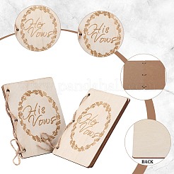Cartes de voeux créatives en bois&nbsp;DIY-WH0349-171B