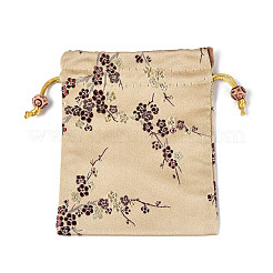 Chinesische Stickerei Satin Turnbeutel&nbsp;ABAG-N009-02A