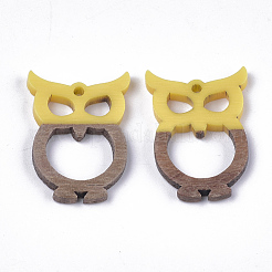 Pendentifs en bois de résine et de noyer&nbsp;RESI-S358-38A