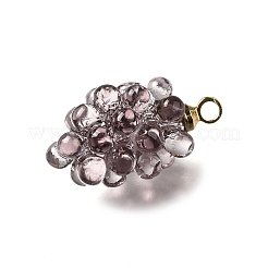 Pendenti in ottone acrilico color uva&nbsp;OACR-R006-05G-01