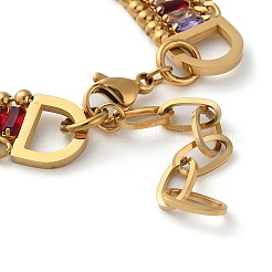 Bracciali multifilo triplo strato in acciaio inossidabile 304 dorato&nbsp;BJEW-C045-01B-G