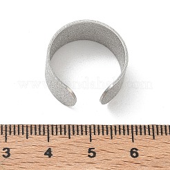 Anelli aperti in acciaio inox 304 testurizzato&nbsp;RJEW-D357-03P