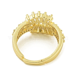 Messingringe mit Pavé-Zirkonia für Damen&nbsp;RJEW-U011-04G
