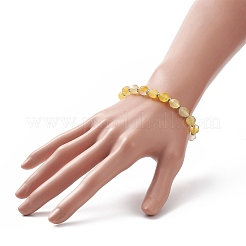 Braccialetto elasticizzato con perline di agata naturale tinta&nbsp;BJEW-JB09179