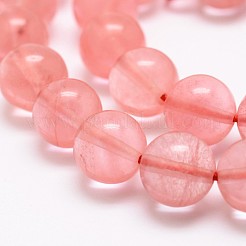 Chapelets de perles cerise quartz en verre&nbsp;G-G735-44-8mm