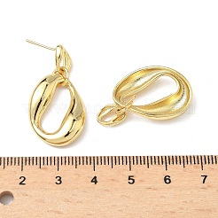 Aretes colgantes ovalados de latón&nbsp;EJEW-A132-03G