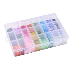 24 colori 12/0 perle di vetro&nbsp;SEED-X0052-02-2mm