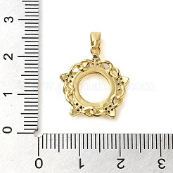 Messing Micro Pave kubische Anhänger&nbsp;KK-M099-07G