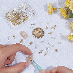 88 stücke 22 stile blume legierung cabochons&nbsp;FIND-SP0004-78B