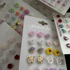 Orecchini a perno in ottone e smalto da donna&nbsp;WG6A5D7-01