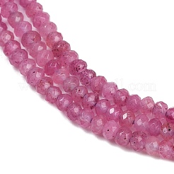 Chapelets de perles en rondelles en jade de Malaisie naturel teint&nbsp;G-E316-2x4mm-46