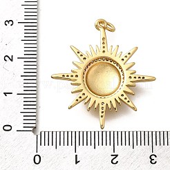 Pendentifs avec zircon cubiques à micro-pavés en laiton&nbsp;KK-Q043-25G