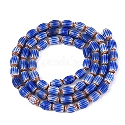 Hilos de cuentas cilíndricas de vidrio millefiori hechas a mano&nbsp;LA-N002-01A