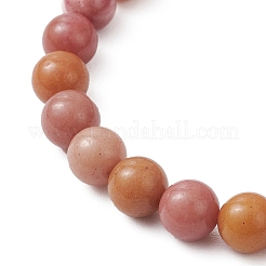 Bracelets extensibles en perles rondes de jade malaisien naturel teinté pour hommes et femmes&nbsp;BJEW-JB12146-02