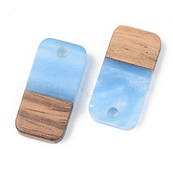 Pendentifs en résine opaque et bois de noyer&nbsp;RESI-S389-044A-C