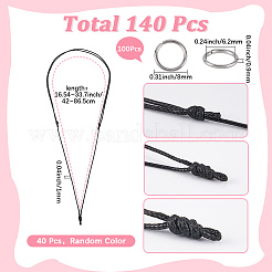 DIY verstellbare koreanische Halsketten-Sets aus gewachster Polyesterkordel&nbsp;DIY-SC0028-76