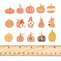 30 stücke 15 arten thanksgiving tag goldene ton legierung emaille anhänger&nbsp;ENAM-FS0002-02