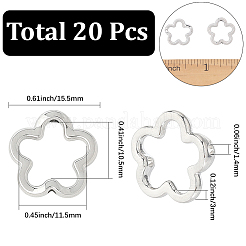 20 Stück Perlenrahmen aus Legierung&nbsp;FIND-SC0017-73P