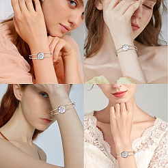 12 bracciale rigido in ottone con 2 stili&nbsp;DIY-SC0016-98